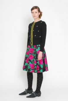 AW1112 ROSEBUDS INTARSIA CARDIGAN - VARIOUS - Other Image
